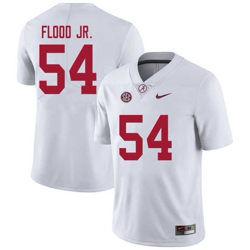 Men #54 Kyle Flood Jr. Alabama White Tide College Football Jerseys Sale-White